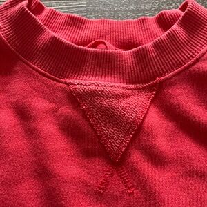 AERIE oversized red sweatshirt, size XS.